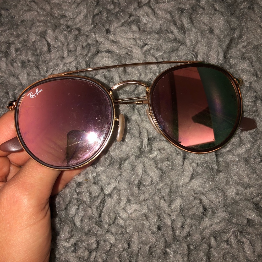 Reflective Round Double Bridge Raybans - Picture 4 of 7